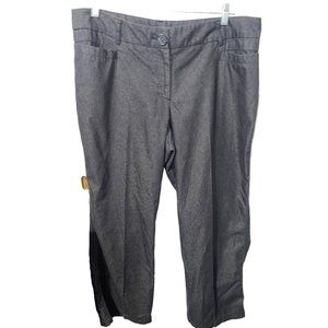 DAHLIA COLLECTION Women's Work Dress Wide Leg Pants Size 16W Black/Grey Marl